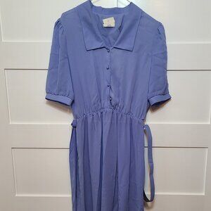 Vintage 1970s Jones Girl Lavender Dress – Size 12 – Made in USA